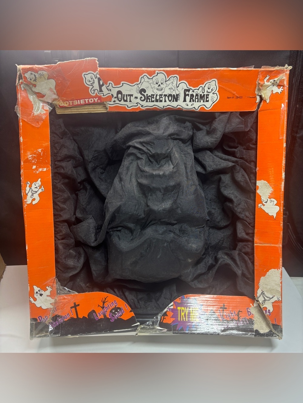 Vtg 1995 Halloween Pop Out Skeleton Frame RARE October 31